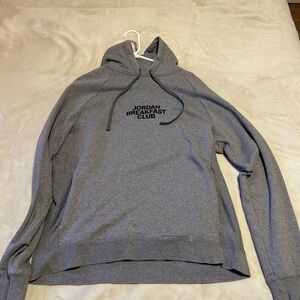 Jordan Gray Hoodie with Red Logo